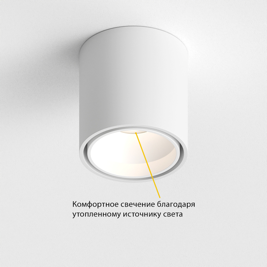 Накладной светильник под сменную лампу Ledron KEA R ED GU10 White (2796)