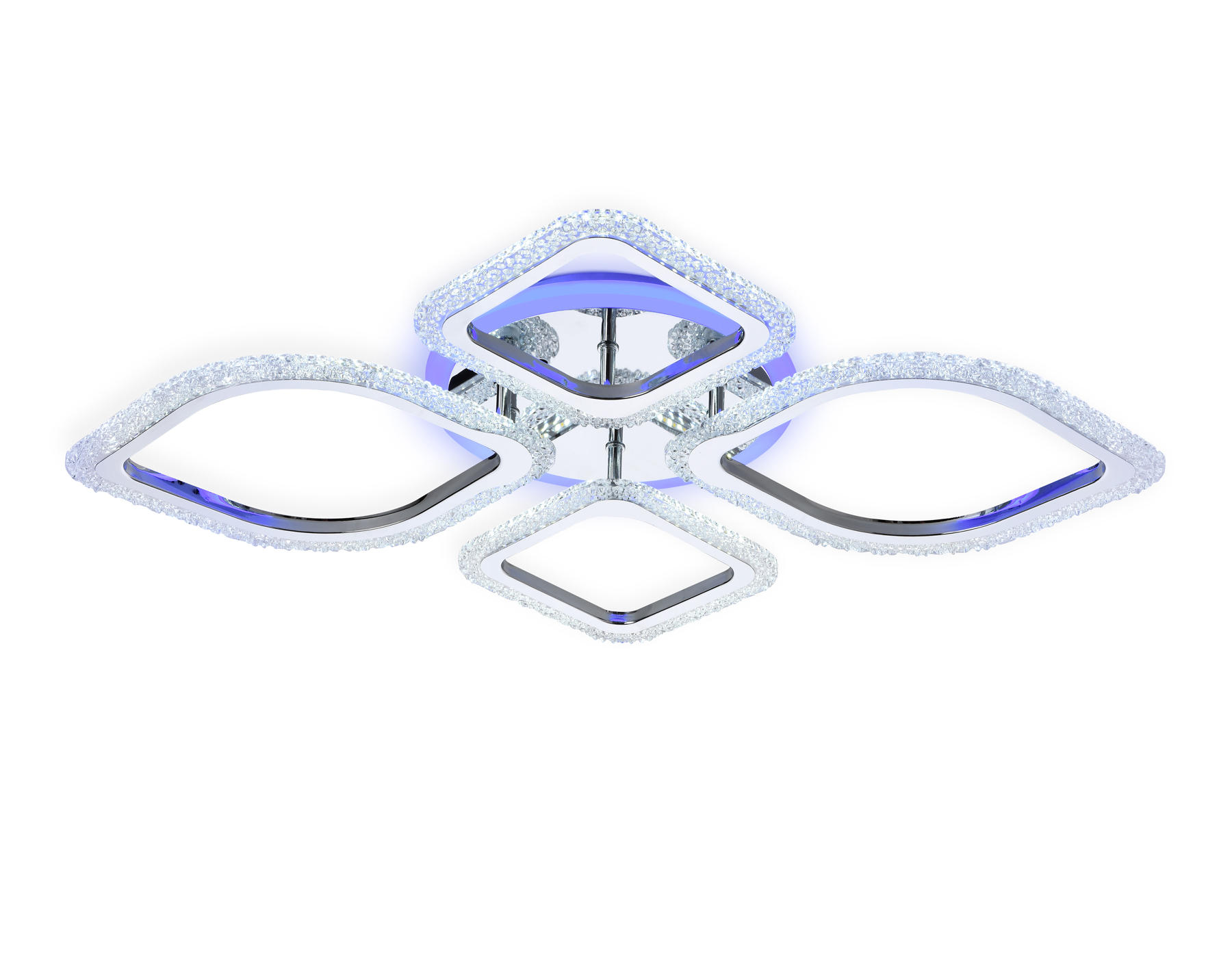 Потолочный светодиодный светильник с пультом FA5148 CH хром 77W 680*630*90 (ПДУ РАДИО 2.4)