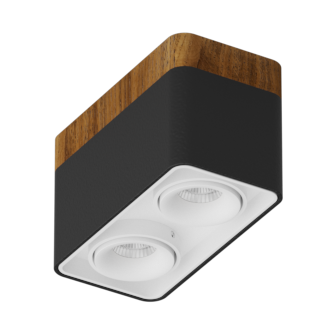 Накладной светодиодный светильник Ledron TUBING 2 Wooden 30 Black-White (4468)