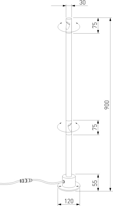 Наземный светильник Elektrostandard Latent 35174F черный (a066696)