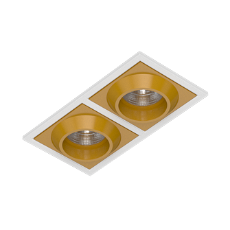 Встраиваемый светодиодный светильник GIZA SQ2 White-Gold 4000K (10692)
