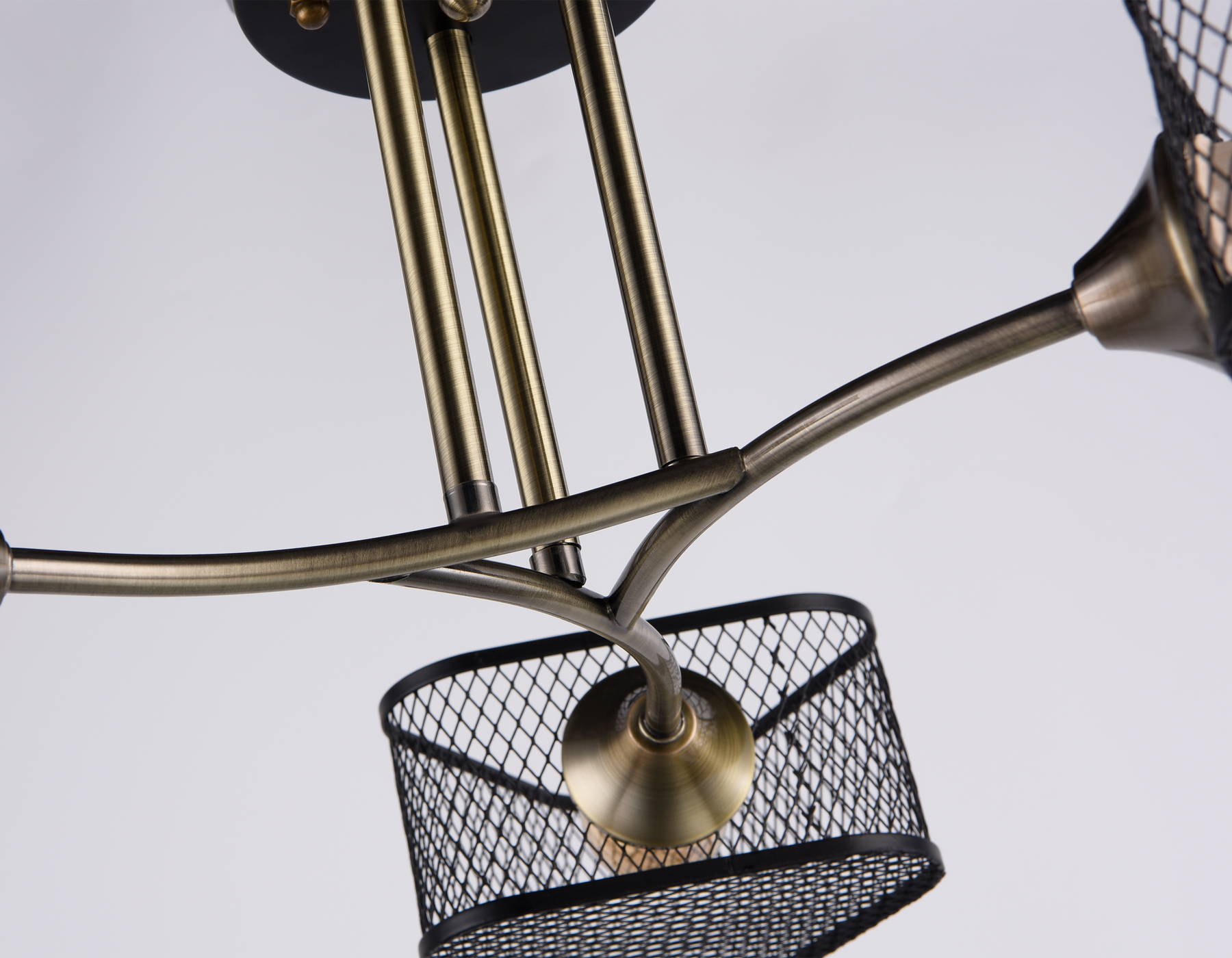 Подвесная люстра TR80171/3 SB/BK бронза/черный E27/3 max 40W D600*215