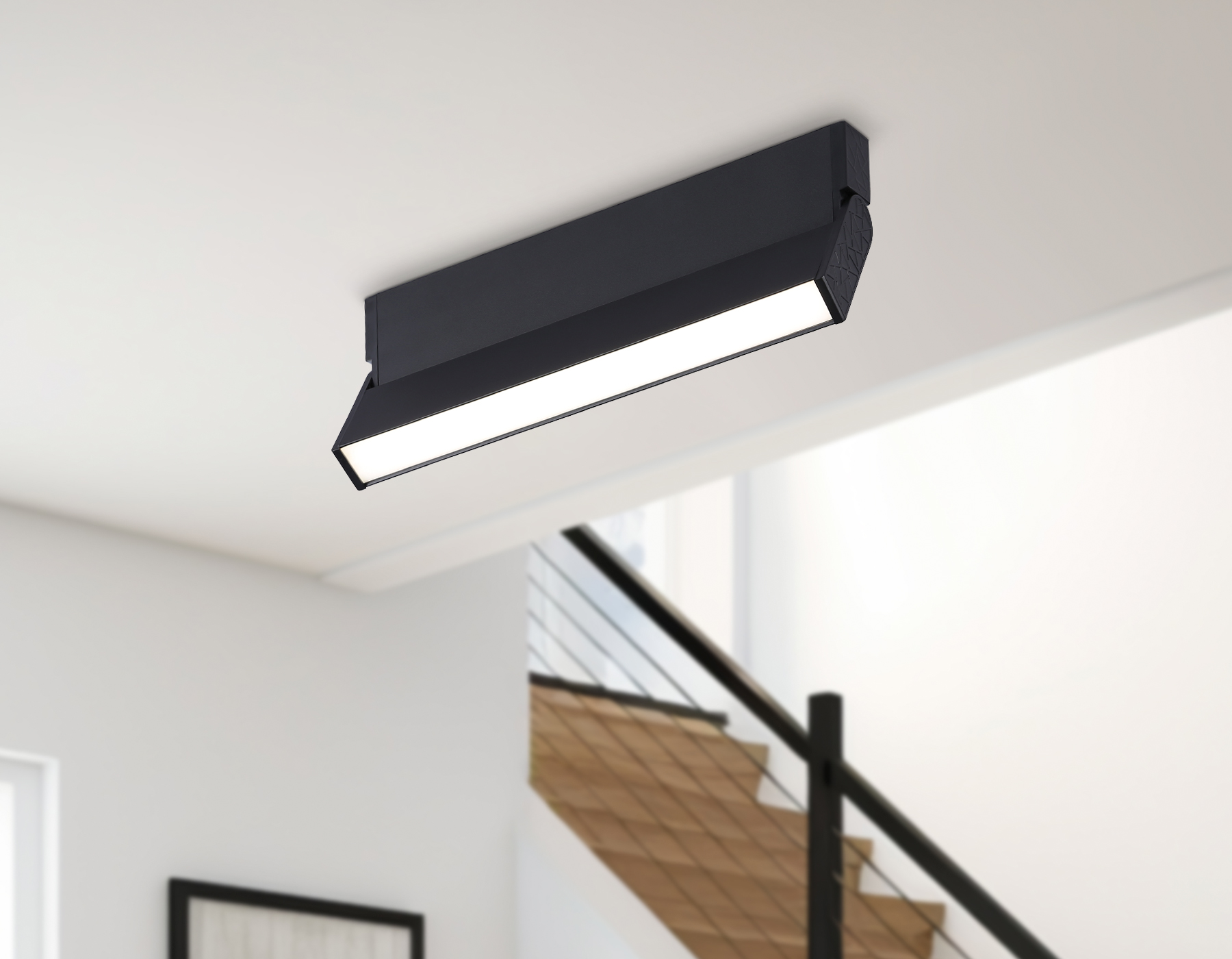 Поворотный потолочный светодиодный светильник TA1821 BK черный LED 12W 4200K 230*22*87