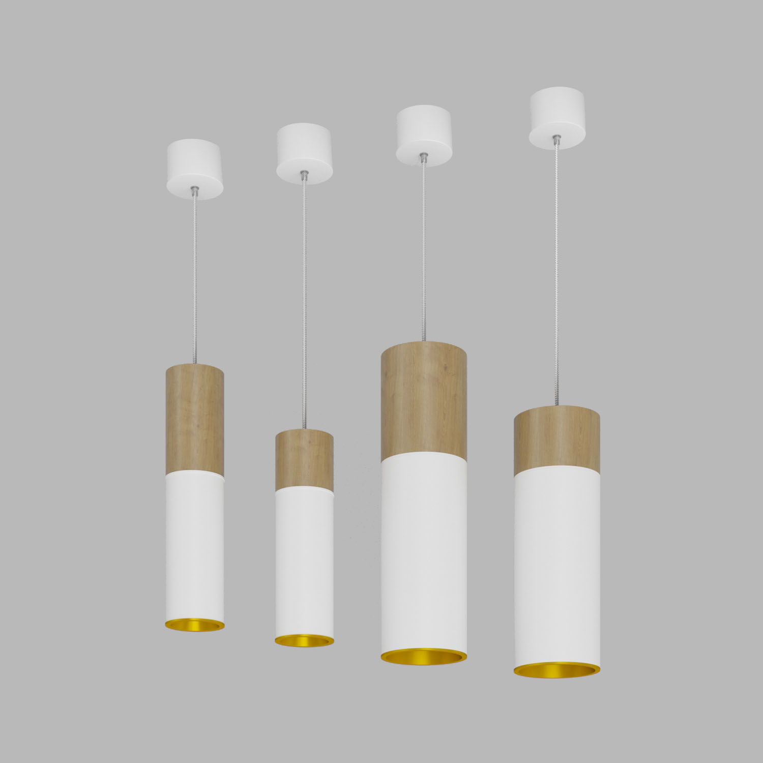 Подвесной накладной светодиодный светильник Ledron SLC73917W-PB White-Gold (4929)