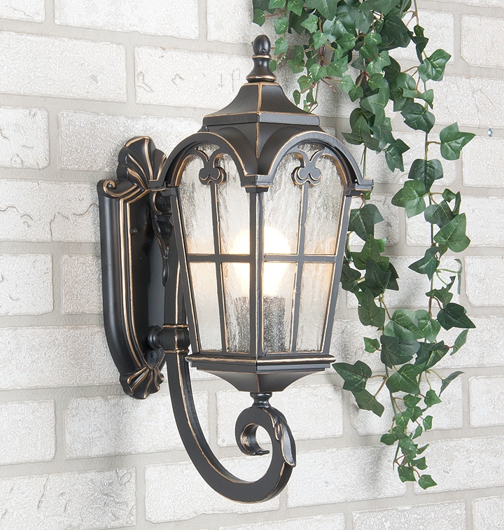 Настенный уличный фонарь U черное золото Elektrostandard Mira (electrostandart_a025300)