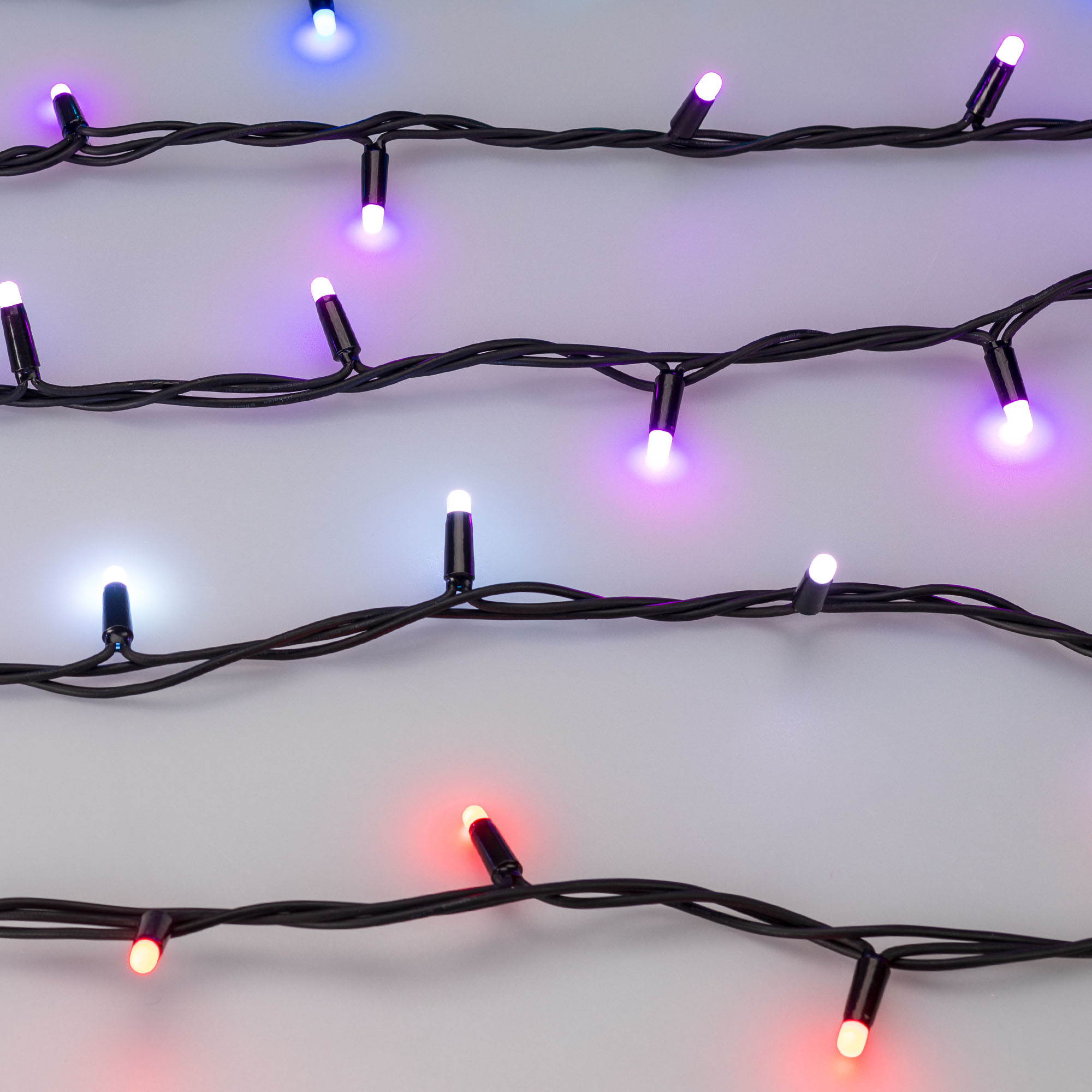 Светодиодная гирлянда ARD-STRING-PRO-10000-BLACK-100LED-MILK-LIVE RGB-DMX (24V, 10W) (Ardecoled, IP65) 031754