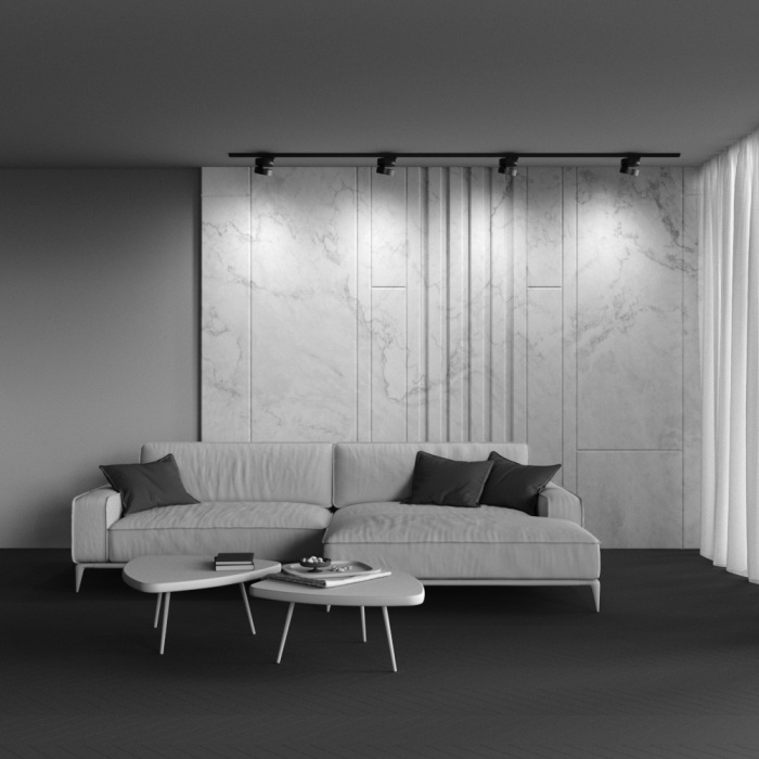 Трековый светильник однофазный 220V 18W Maytoni Onda TR007-1-18W4K-B-1 (tr007-1-18w4k-b-1)