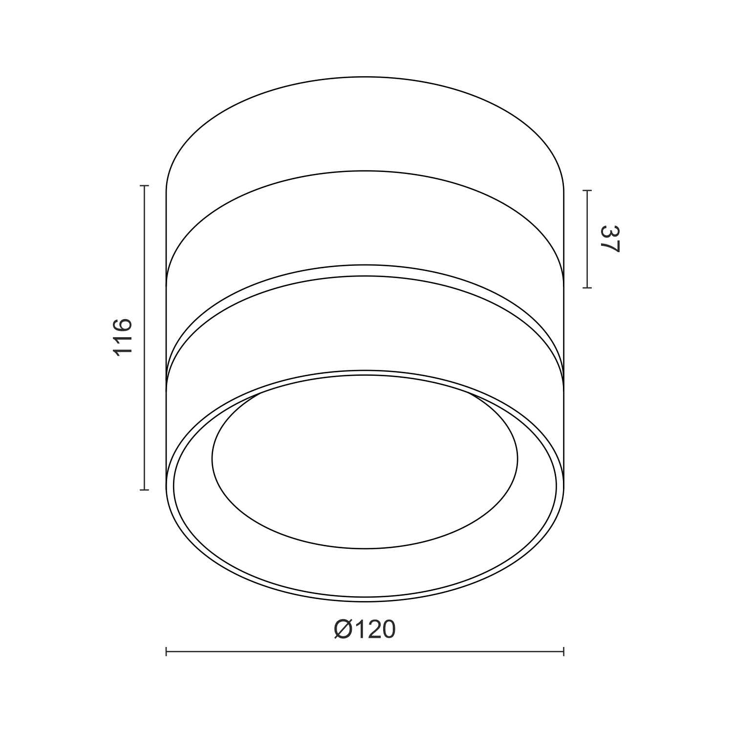 Накладной светодиодный светильник Ledron BARREL MINI Wooden Black (4433)