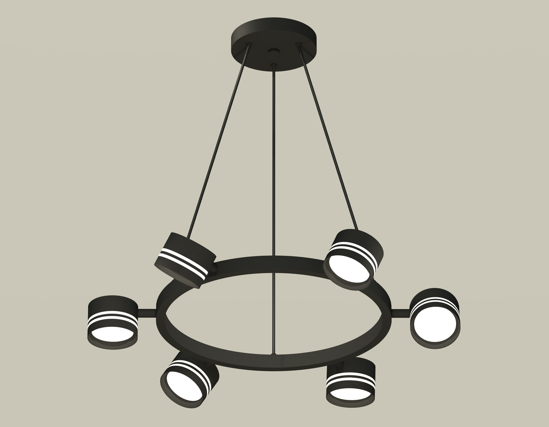 Комплект подвесного поворотного светильника с акрилом XB9193202/6 SBK/FR черный песок/белый матовый GX53 (C9193, N8478)