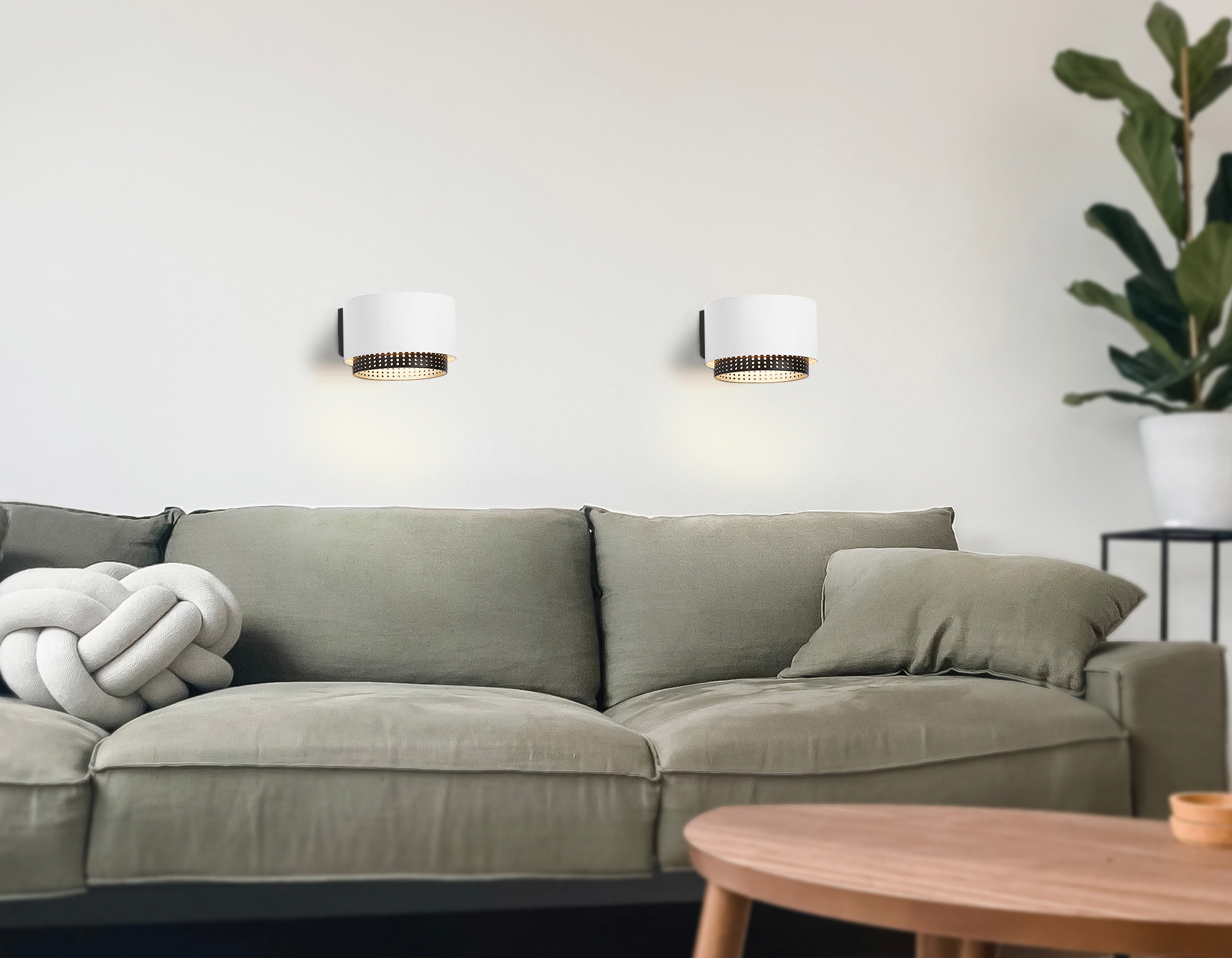 Настенный светильник со сменной лампой TN71296 WH/BK белый/черный GX53 max 12W 95*62*120