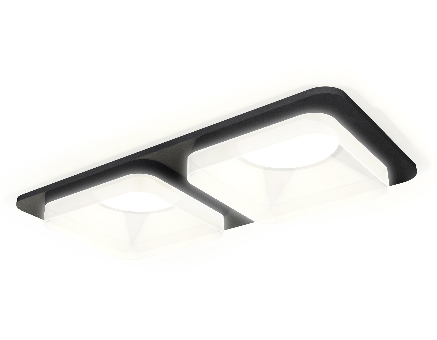 Комплект встраиваемого светильника с акрилом XC7906013 SBK/FR черный песок/белый матовый MR16 GU5.3 (C7906, N7755)