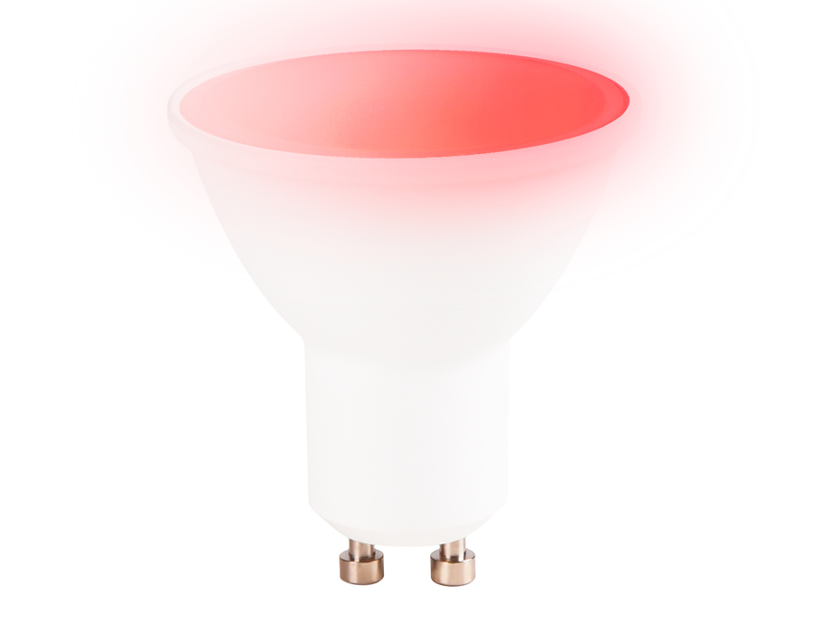 Светодиодная лампа MR16 с голосовым управлением и RGB подсветкой Лампа Smart LED MR16 5W+RGB 3000K-6400K 220-240V