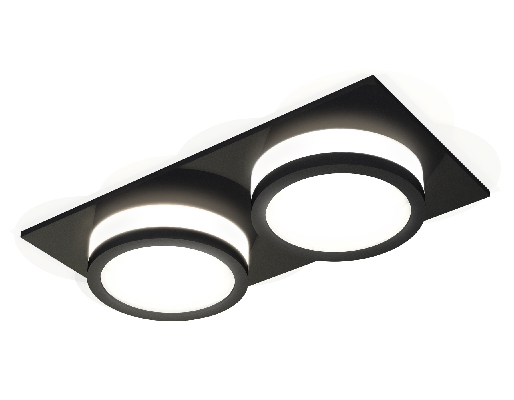 Комплект встраиваемого светильника с акрилом XC7636041 SBK/FR черный песок/белый матовый MR16 GU5.3 (C7636, N7121)