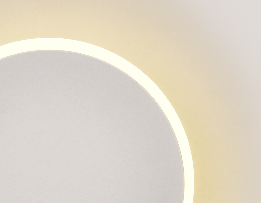 Настенный светодиодный светильник FW103 WH/S белый/песок LED 3000K 8W D140*40