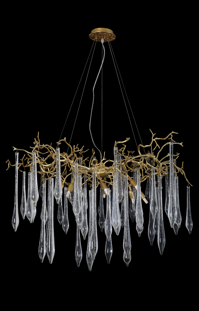 Люстра Crystal Lux REINA SP8 D1000 GOLD PEARL