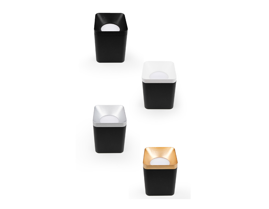 Корпус светильника накладной для насадок 70*70mm C7834 SGR серый песок 95*95*H60mm MR16 GU5.3