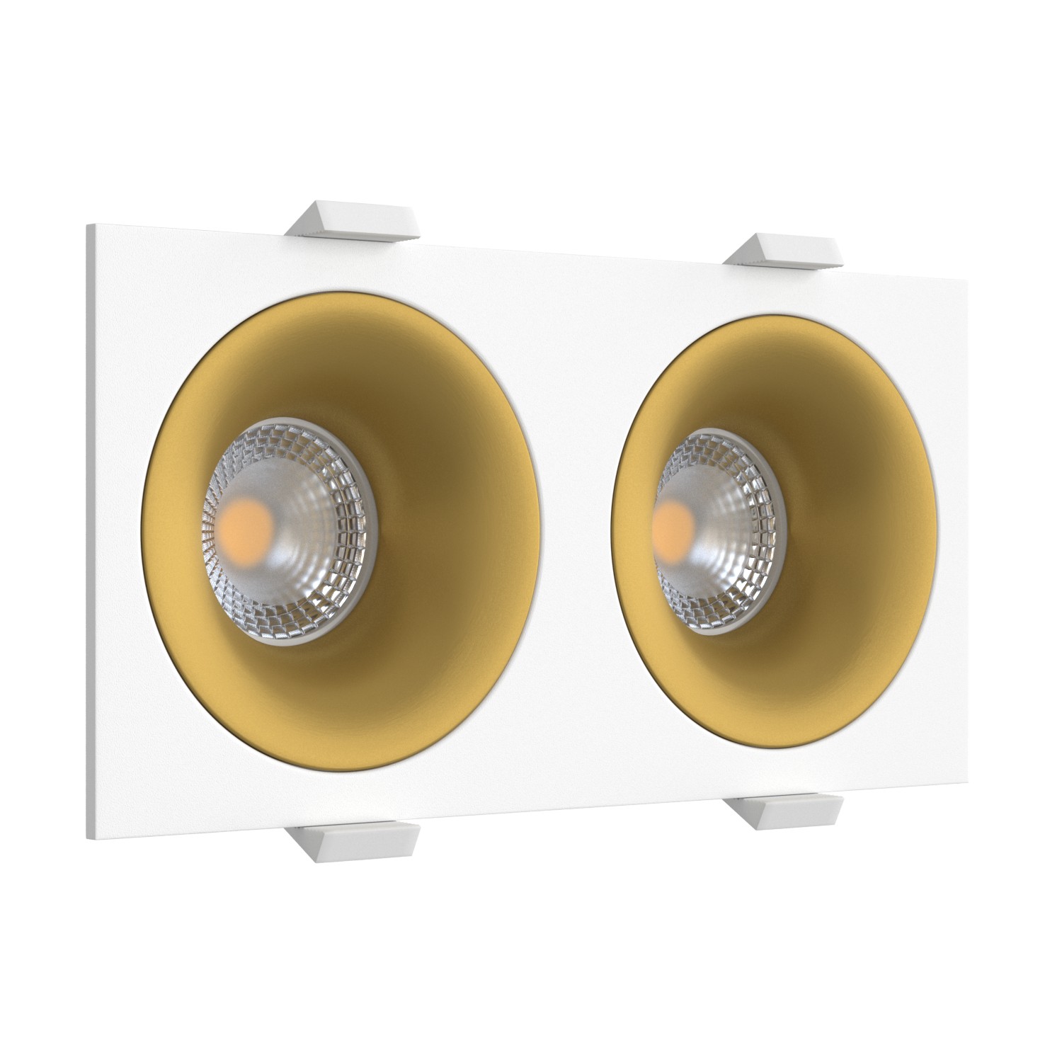 Встраиваемый светильник под сменную лампу Ledron MJ1003 SQ2 White-Gold (2347)