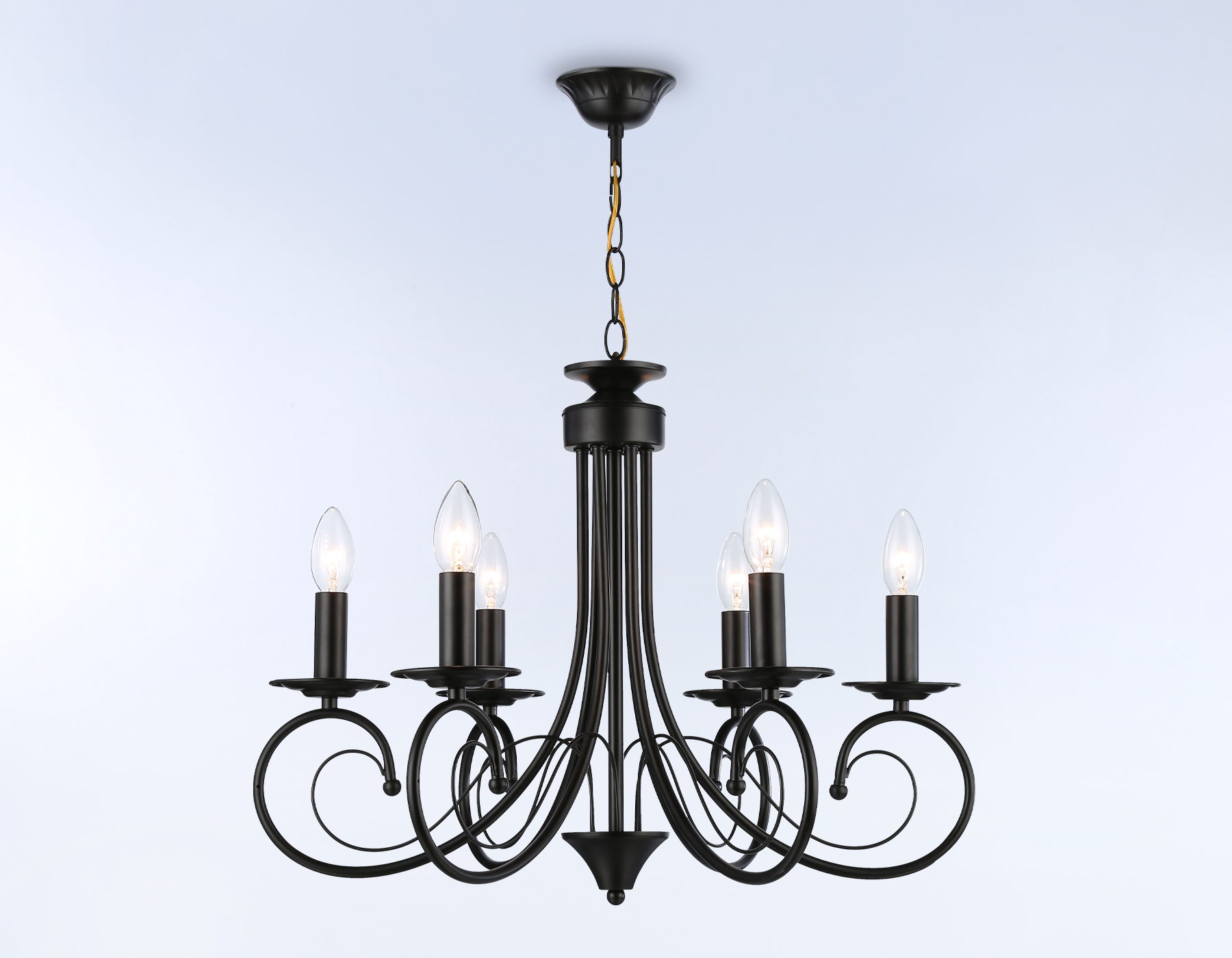 Подвесная люстра TR9612/6 BK черный E14/6 max 40W D560*650