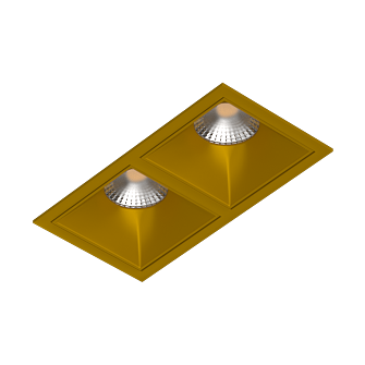 Встраиваемый светильник под сменную лампу Ledron RISE KIT2 Gold (2460)