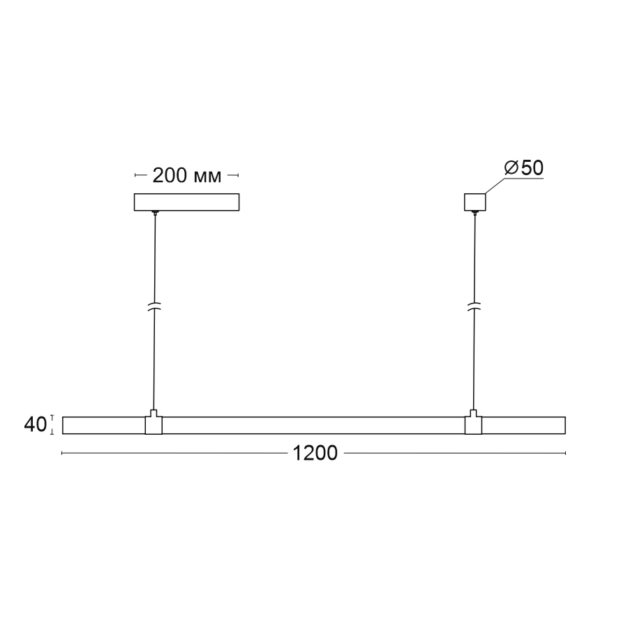 Деревянный подвесной накладной светодиодный светильник Ledron MOON 1200 (11332)