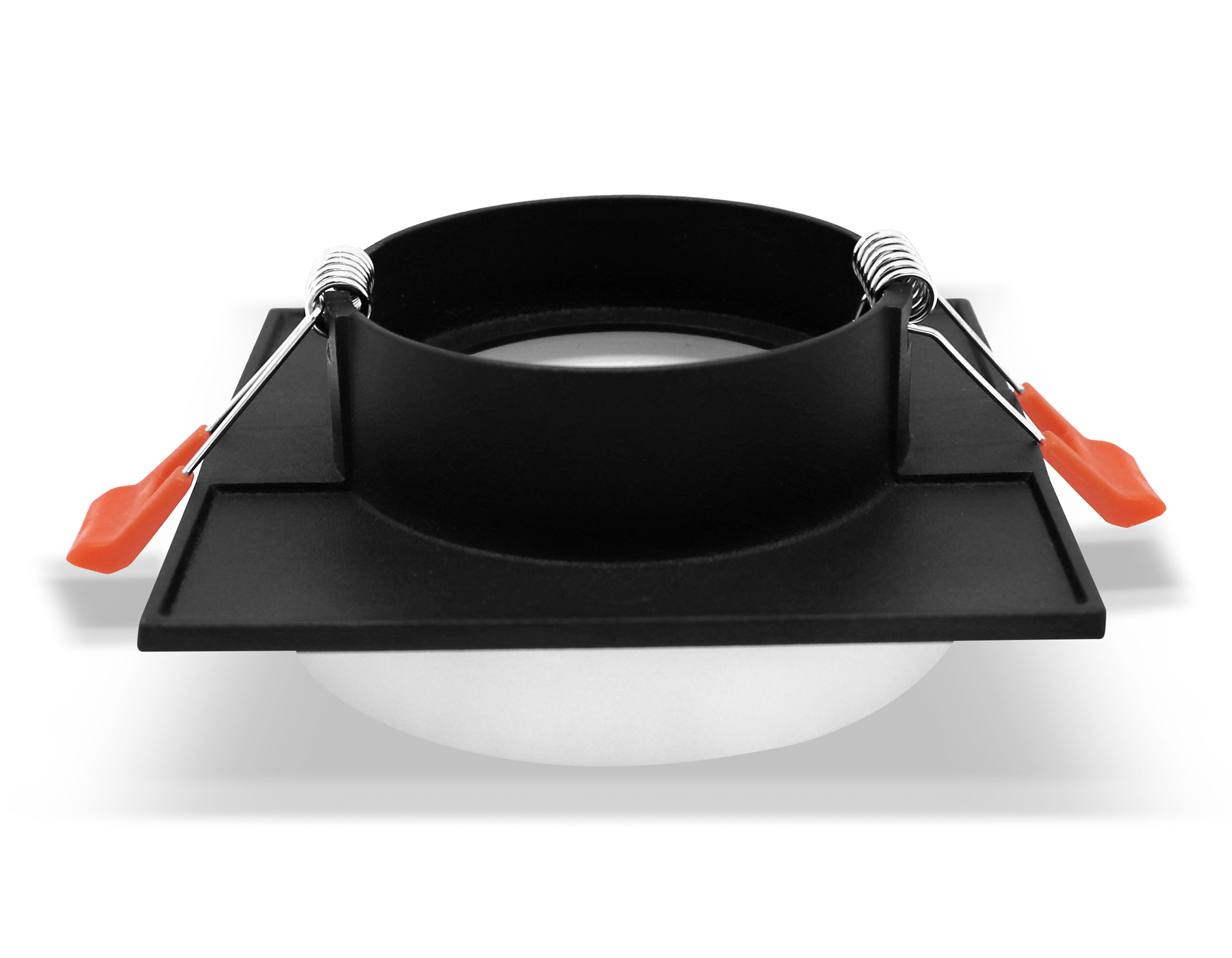 Встраиваемый точечный светильник с акрилом TN1316 SBK/FR черный песок/белый матовый GU5.3 92*92*45