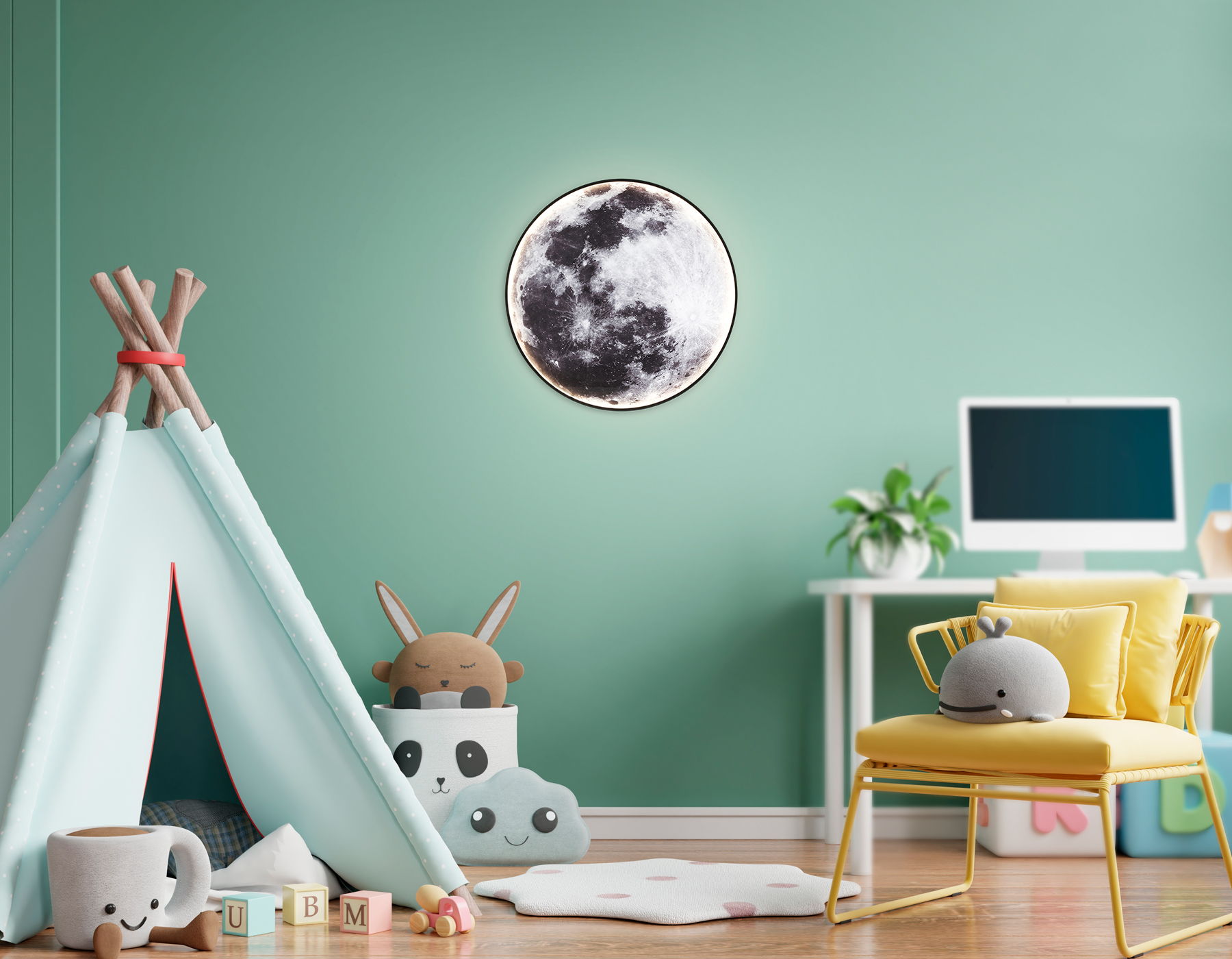 Настенно-потолочный светодиодный светильник FW11113 BK черный 31W LED 3000-6400K D500*38