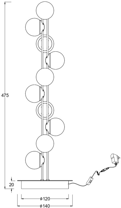 Настольная лампа Tessara MOD081TL-L14G3K (mod081tl-l14g3k)