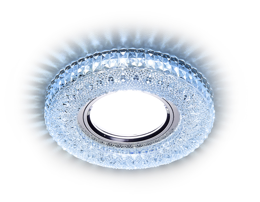 Встраиваемый точечный светильник MR16 со светодиодной подсветкой S271 CL/CLD хром/прозрачный MR16+3W(LED COLD)