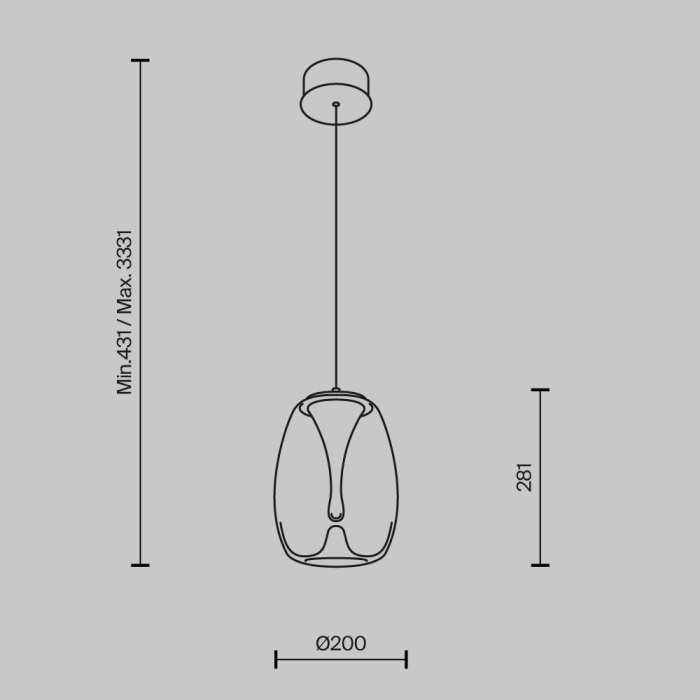 Подвесной светильник Maytoni Splash MOD282PL-L8G3K (mod282pl-l8g3k)