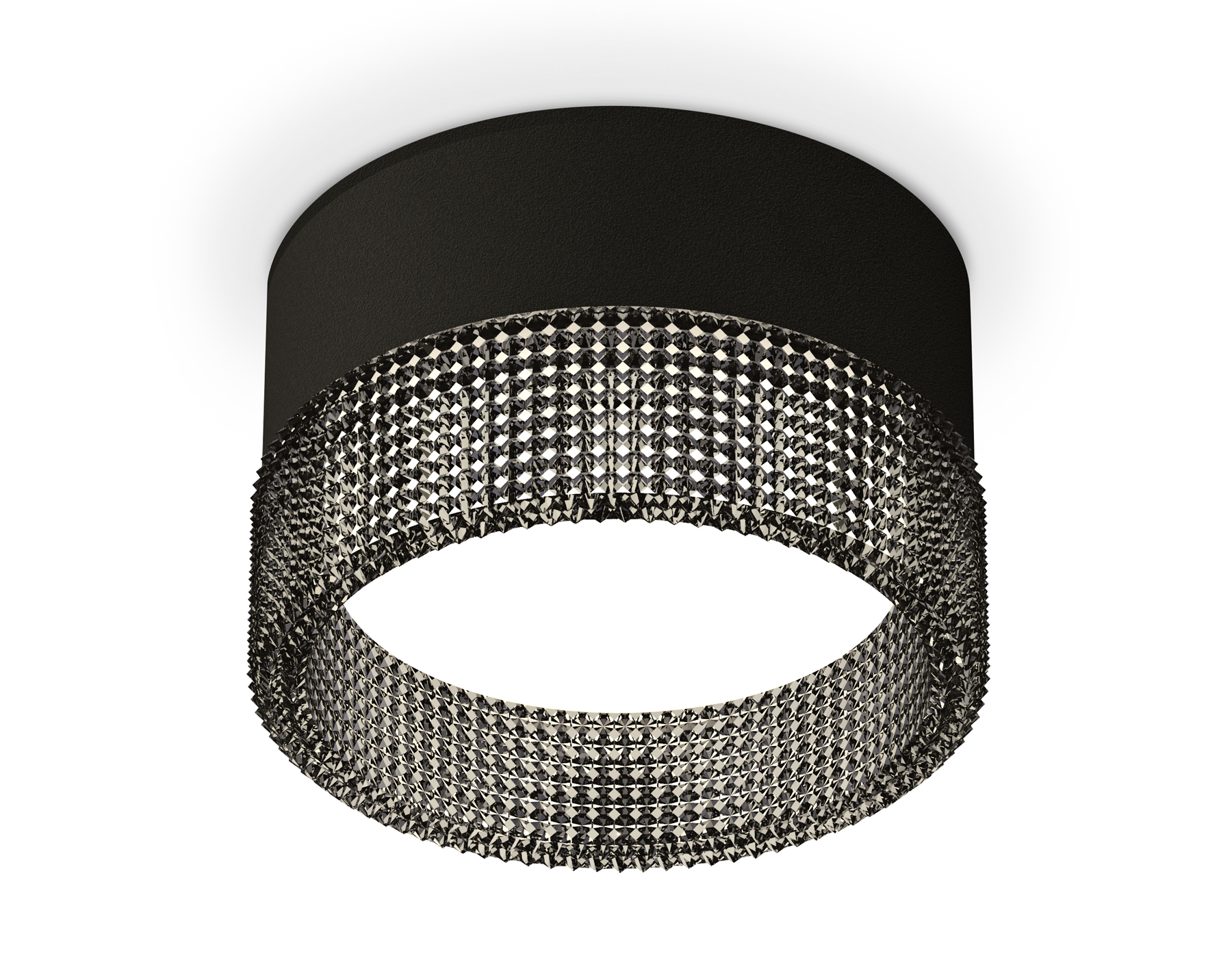 Комплект накладного светильника с композитным хрусталем XS8102031 SBK/BK черный песок/тонированный GX53 (C8102, N8484)