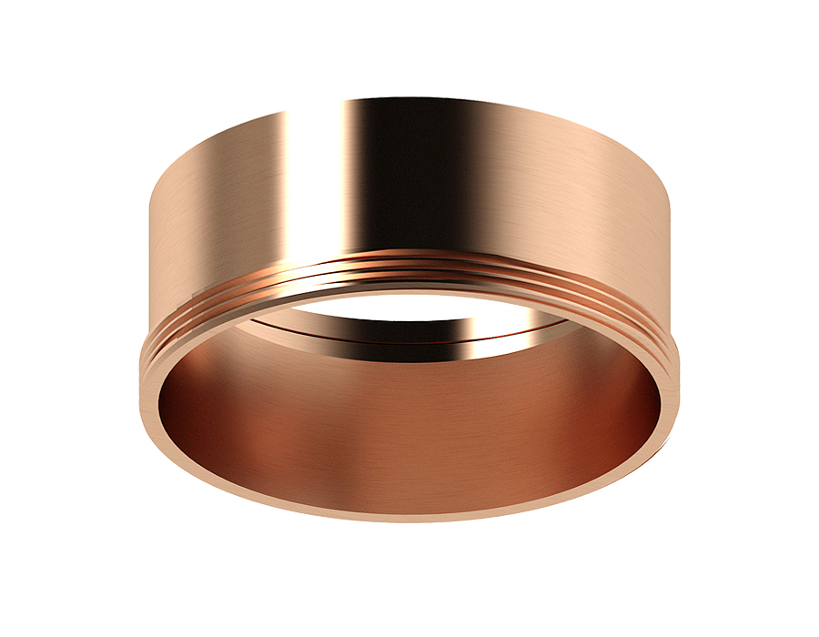 Насадка передняя для корпуса светильника с диаметром отверстия D60mm N6114 PPG золото розовое полированное D60*H30mm Out0mm MR16