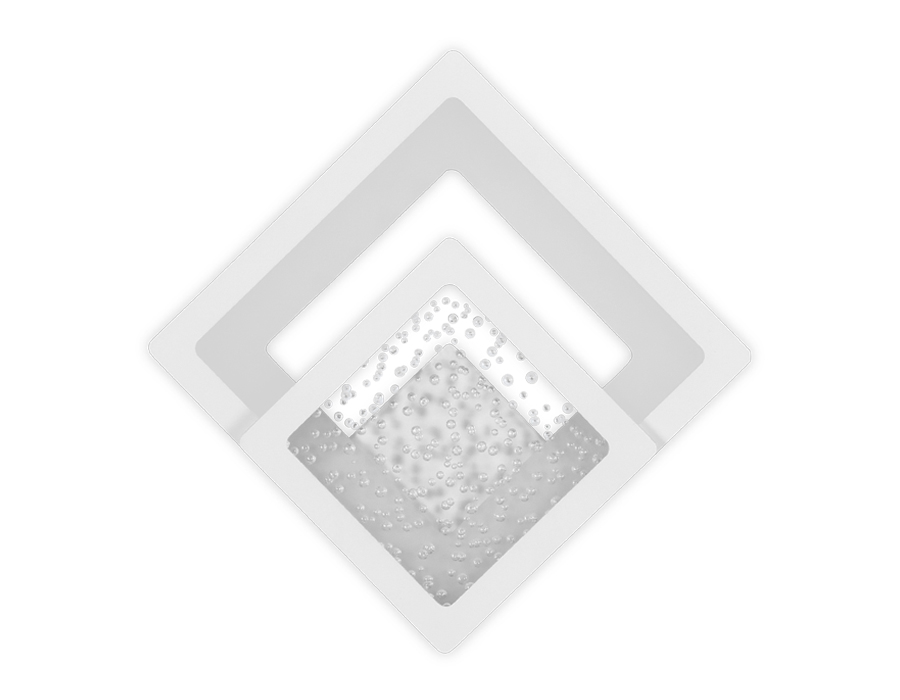 Настенный светодиодный светильник с акрилом FA426 WH белый 3000K+6400K 25W 270*270*60