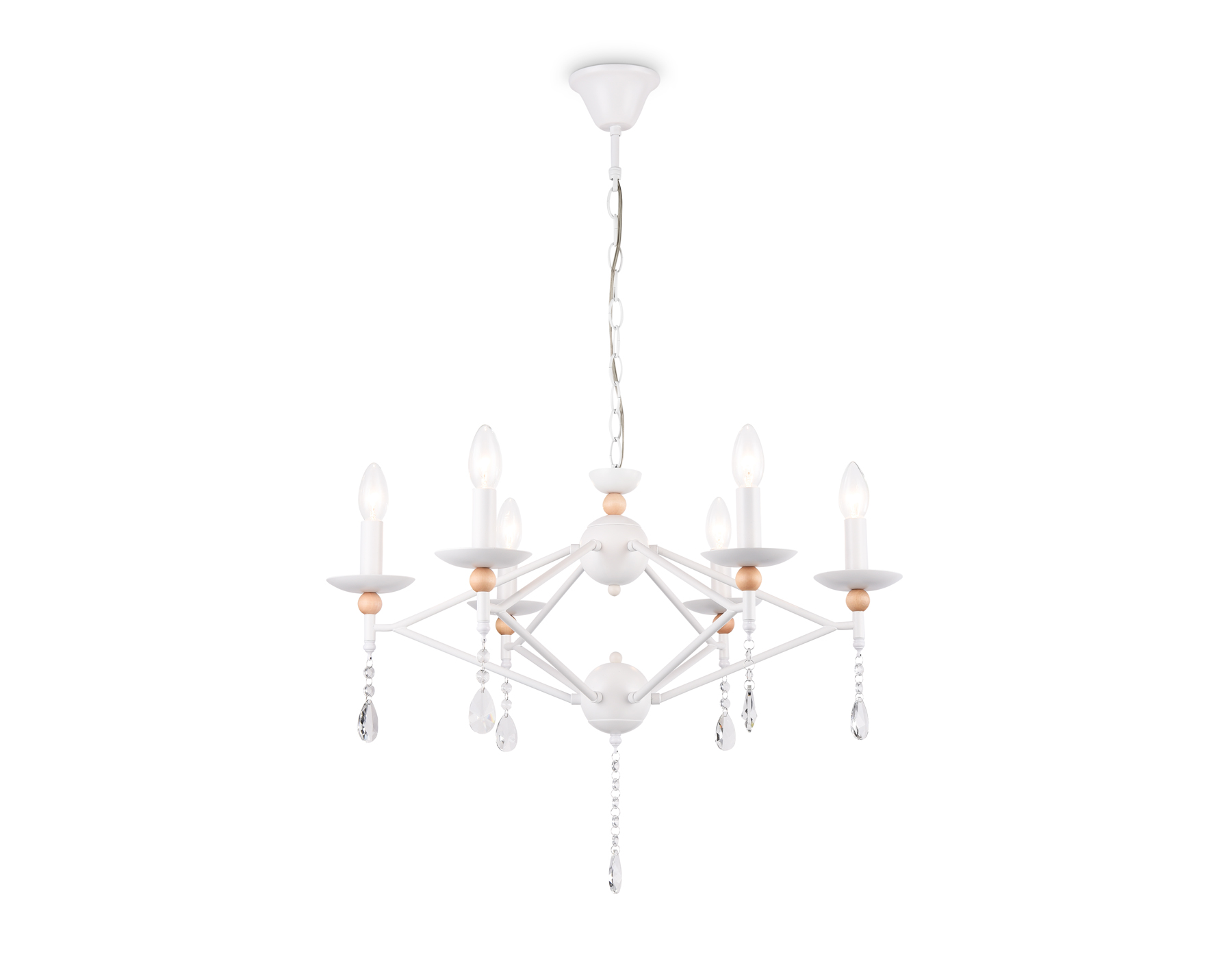 Подвесная люстра TR9596/6 WH белый E14/6 max 40W D660*880