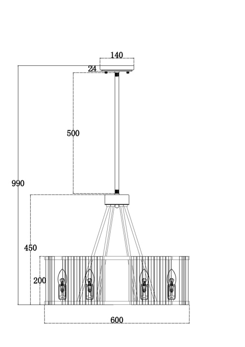 Потолочная люстра Solar MOD087PL-06G (mod087pl_06g)
