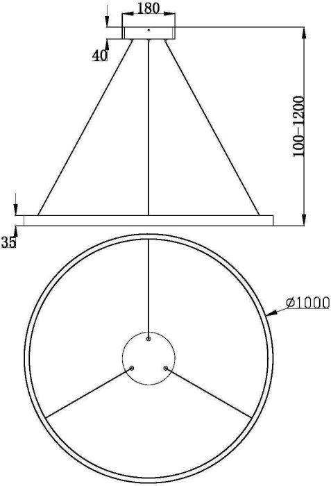 Подвесной светильник Maytoni Rim MOD058PL-L54BK (mod058pl-l54bk)