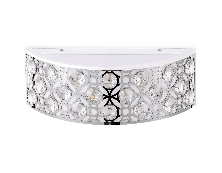 Настенный светодиодный светильник с хрусталем FA9411 WH/CH белый/хром 4200K 12W 300*110*100