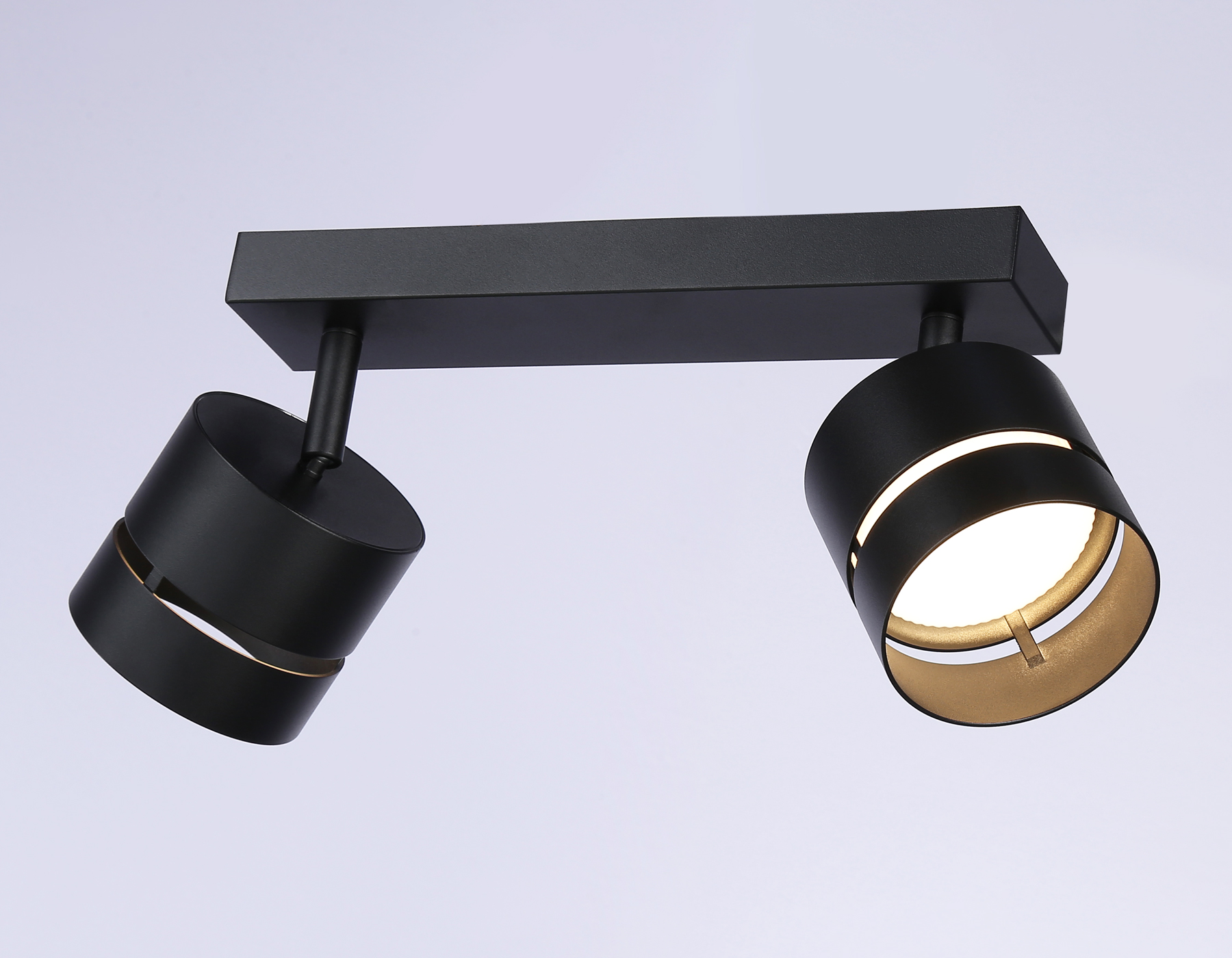 Светильник накладной поворотный со сменной лампой GU10 TN71060/2 BK черный GX53/2 max 12W 280*85*150