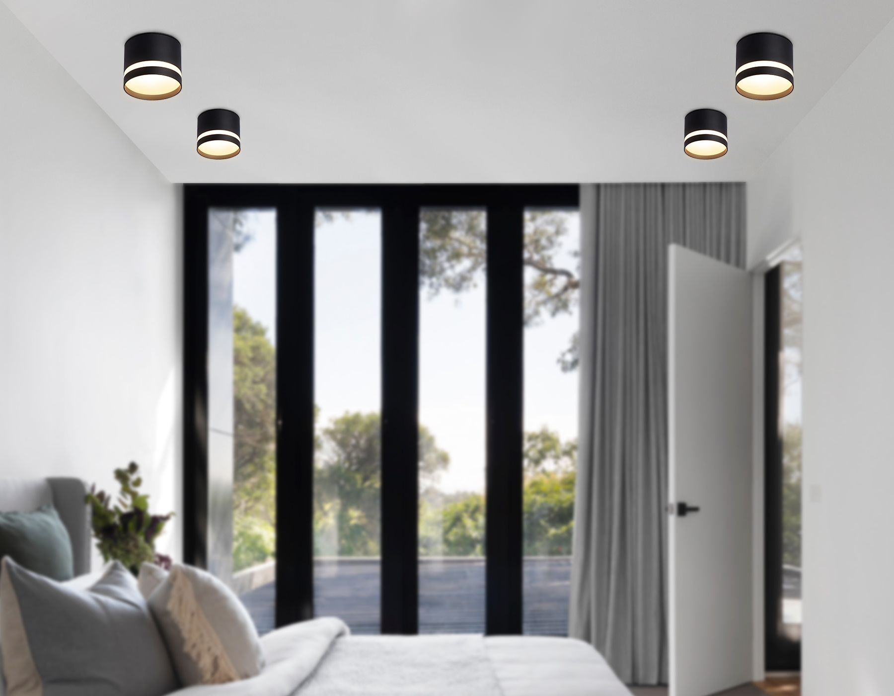 Накладной точечный светильник GX53 TN6572 BK черный IP44 GX53 max 15W D82*65