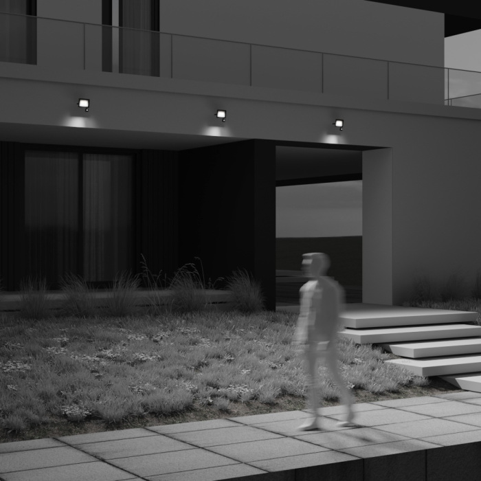 Прожектор уличный светодиодный с датчиком движения Maytoni Flood FL001-L30B6KSR (fl001-l30b6ksr)