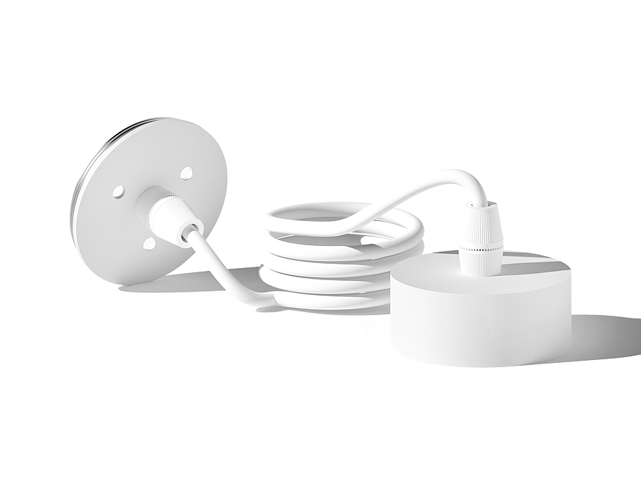 Крепеж подвесной для корпуса светильника с диаметром отверстия D60mm A2301 SWH белый песок D60*H1000mm