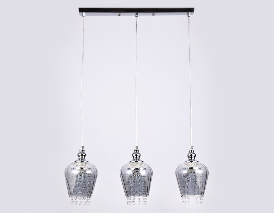 Подвесной светильник со сменной лампой TR3613/3 CH/SM хром/дымчатый E27/3 max 40W 570*140*920