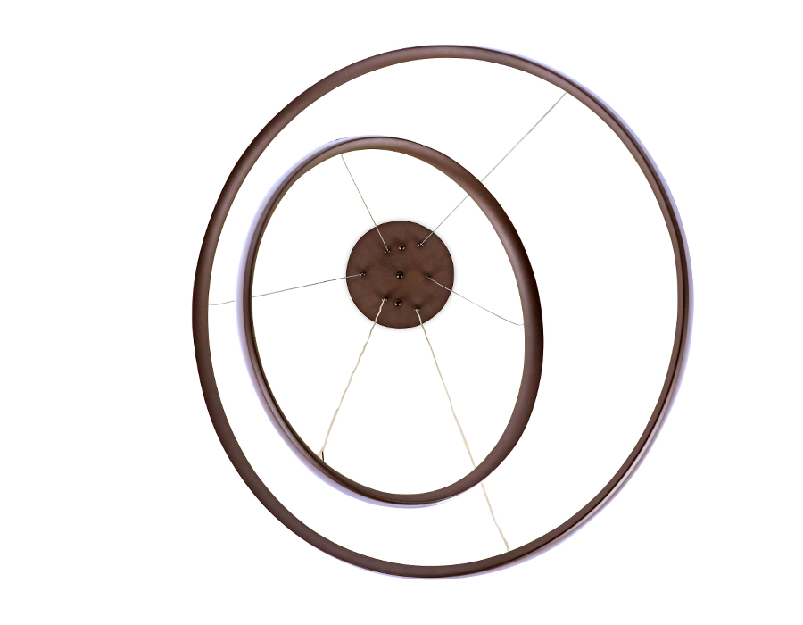 Подвесной светодиодный светильник с пультом FL406 CF кофе 84W D600*1100 (ПДУ РАДИО 2.4)