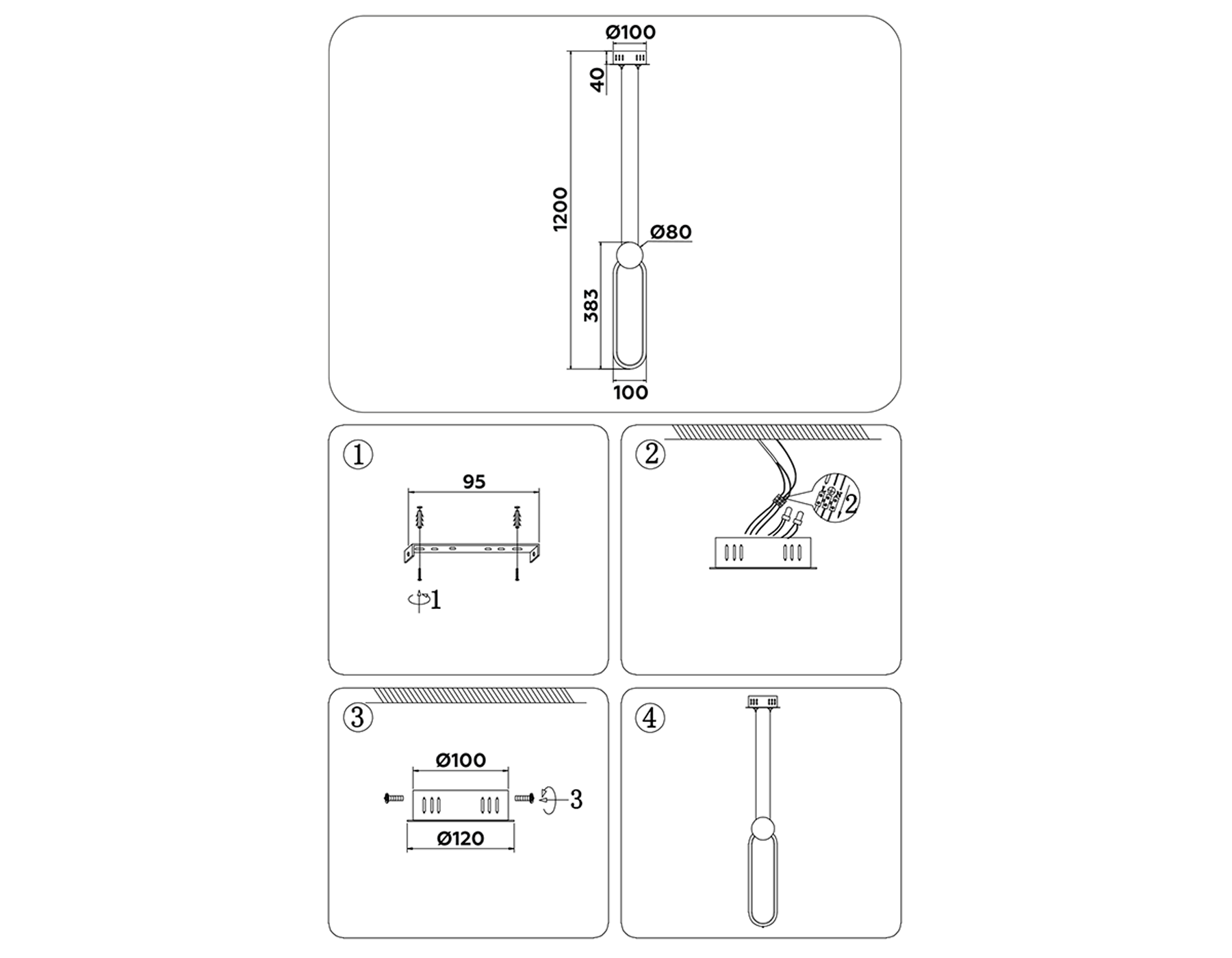 Подвесной светодиодный светильник FL5260 WH белый 12W 4200K 100*20*1200 (без ПДУ)