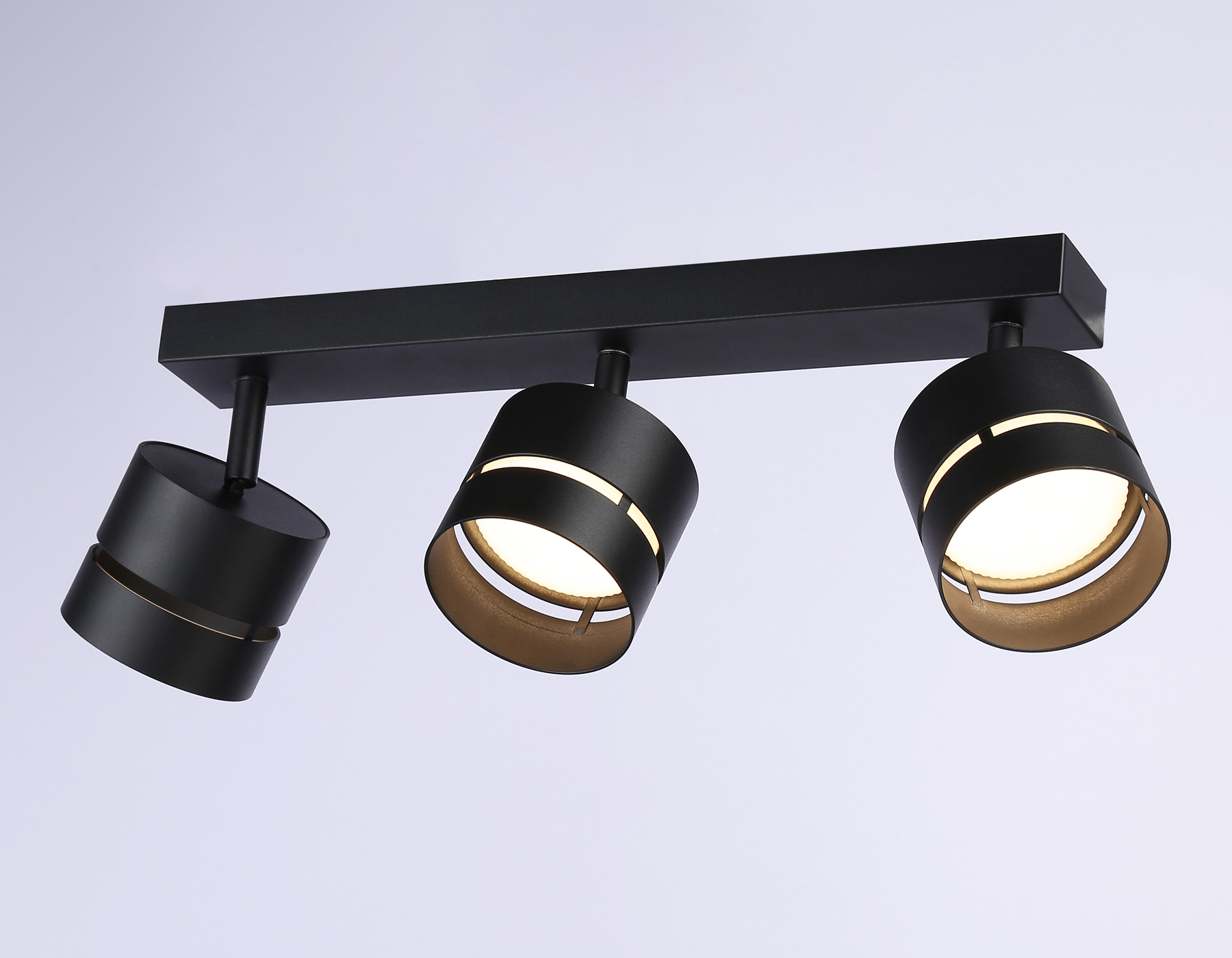 Светильник накладной поворотный со сменной лампой GU10 TN71064/3 BK черный GX53/3 max 12W 405*85*150