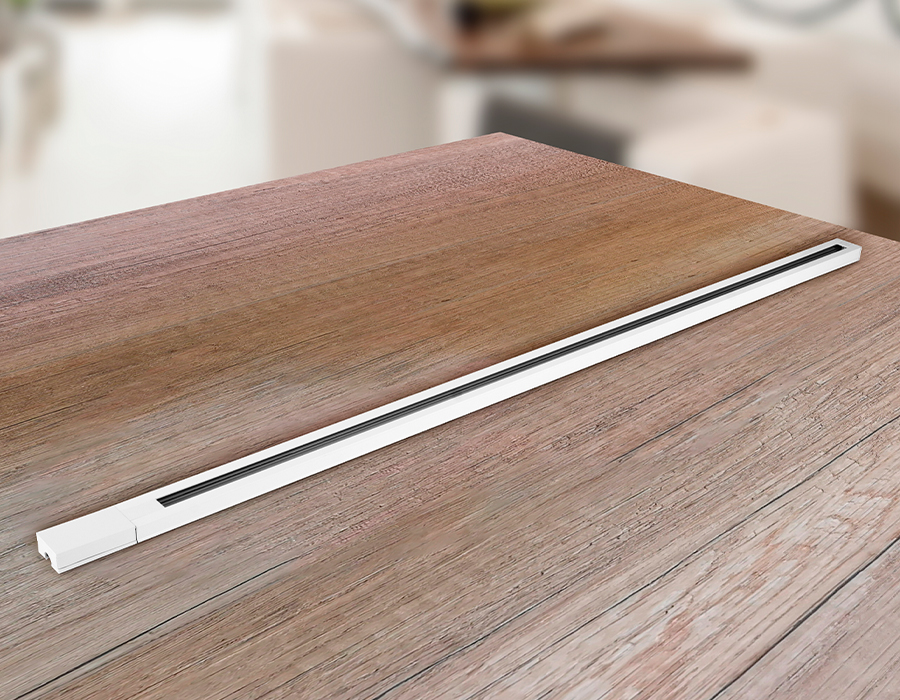 Трековый шинопровод однофазный 1м, с сетевым вводом и заглушкой GL7001 WH белый трековый шинопровод однофазный 1 м