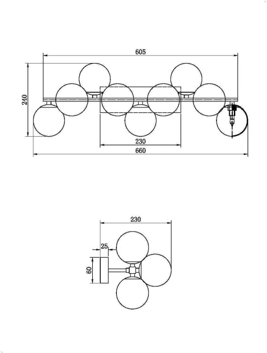 Бра Dallas MOD547WL-09B (mod547wl-09b)