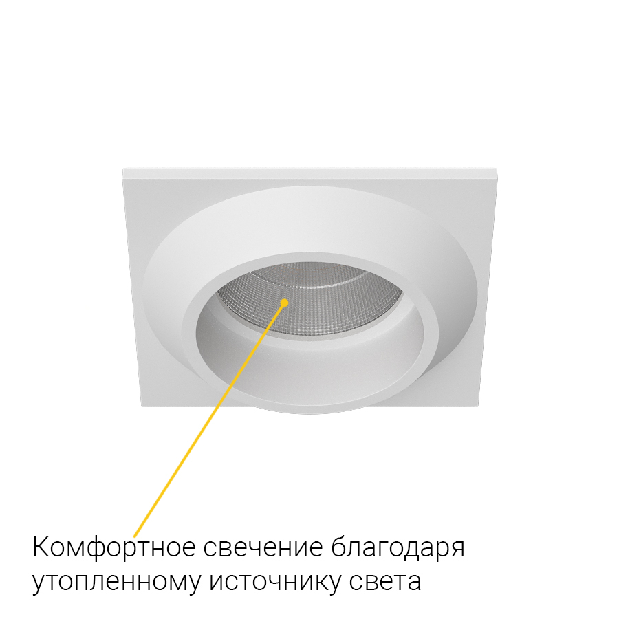 Встраиваемый светодиодный светильник GIZA White 4000K (10681)