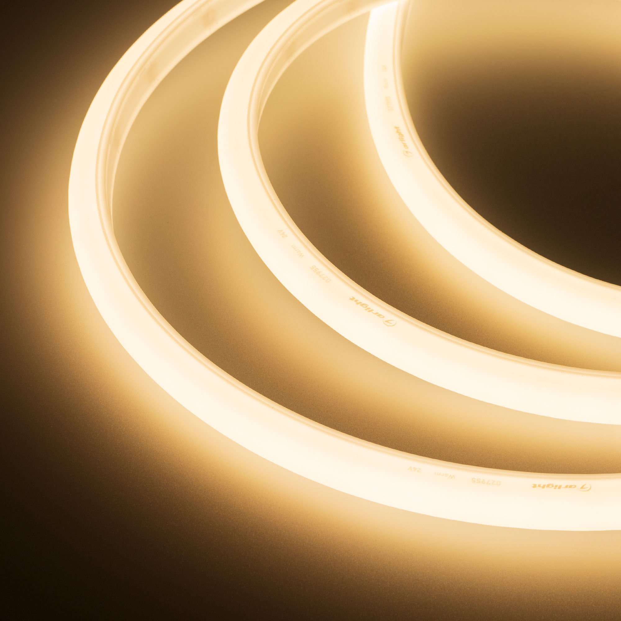 Лента герметичная MOONLIGHT-TOP-A140-16x15mm 24V Warm3500 (9.6 W/m, IP65, 2835, 5m, wire x1) (Arlight, Вывод вниз, 3 года) 038604