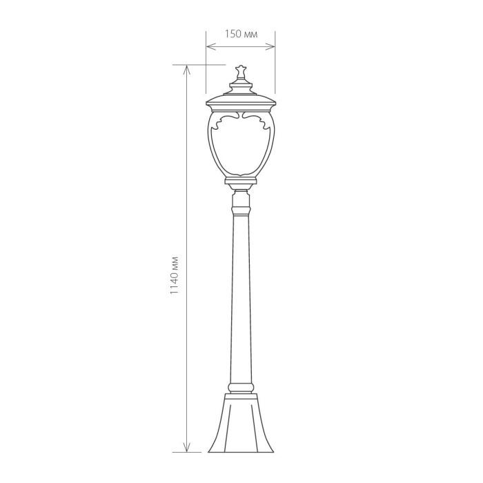 Наземный фонарь уличный GLYF-8024F черное золото Elektrostandard Andromeda GLYF-8024F (electrostandart_a027998)