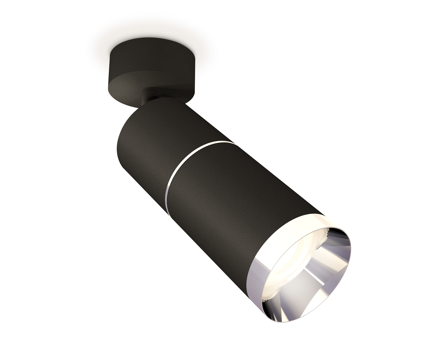 Комплект поворотного светильника XM6313010 SBK/PSL черный песок/серебро полированное MR16 GU5.3 (A2210, C6302, A2060, C6313, N6132)